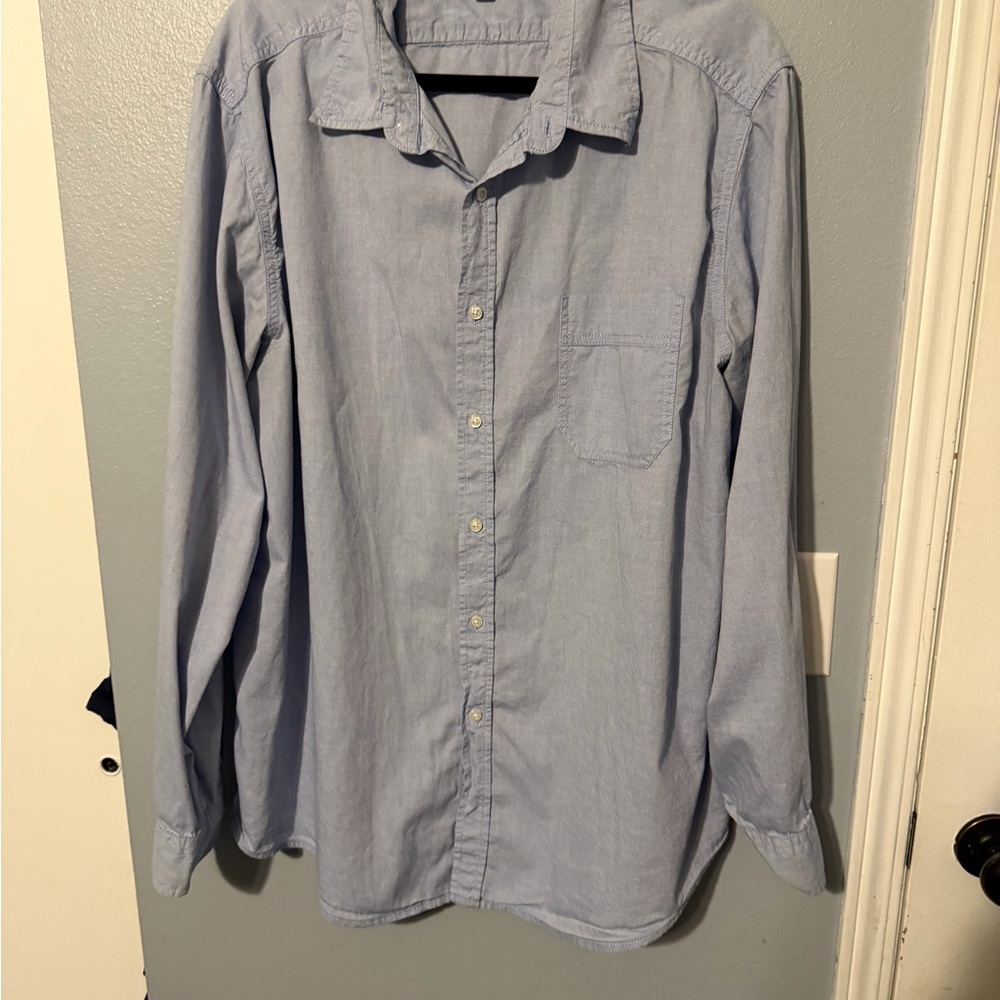 George Light Blue Men's Casual Button-Down Shirt